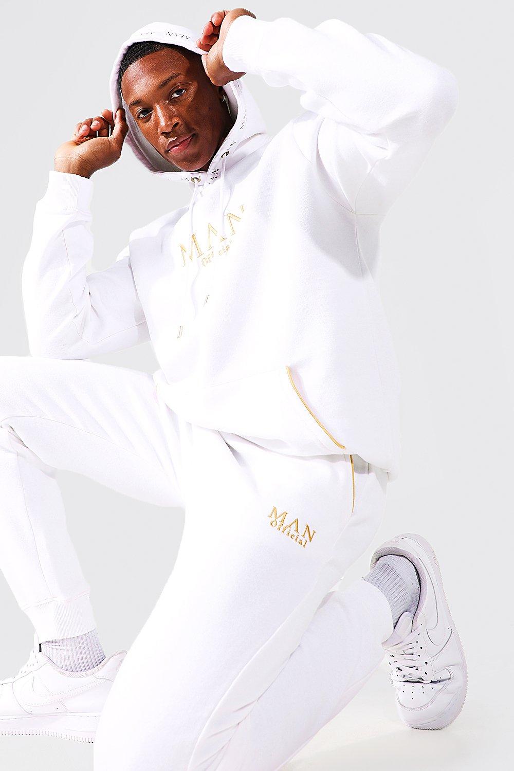 White and cheap gold tracksuit