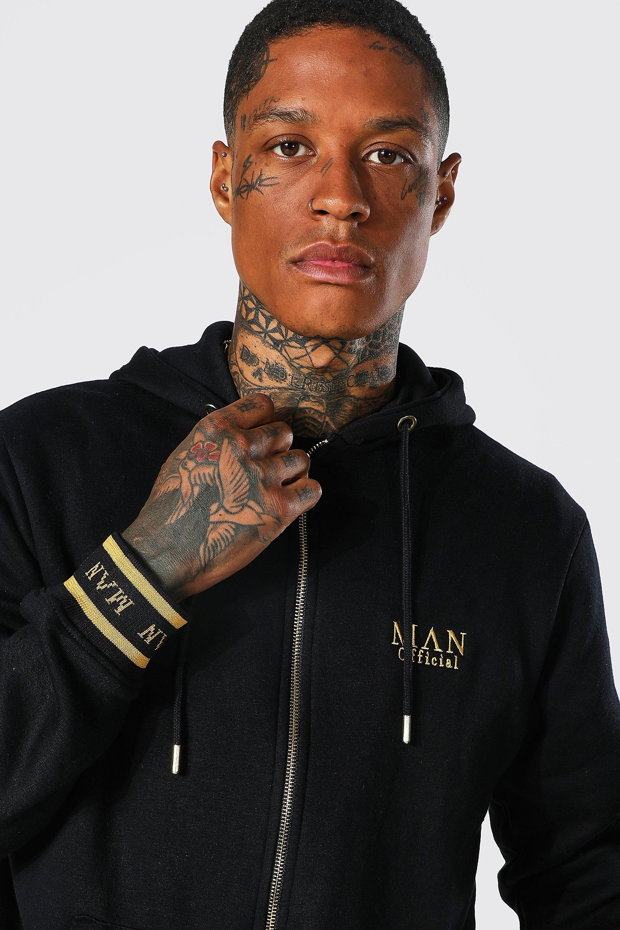 Mens black and gold hoodie outlet
