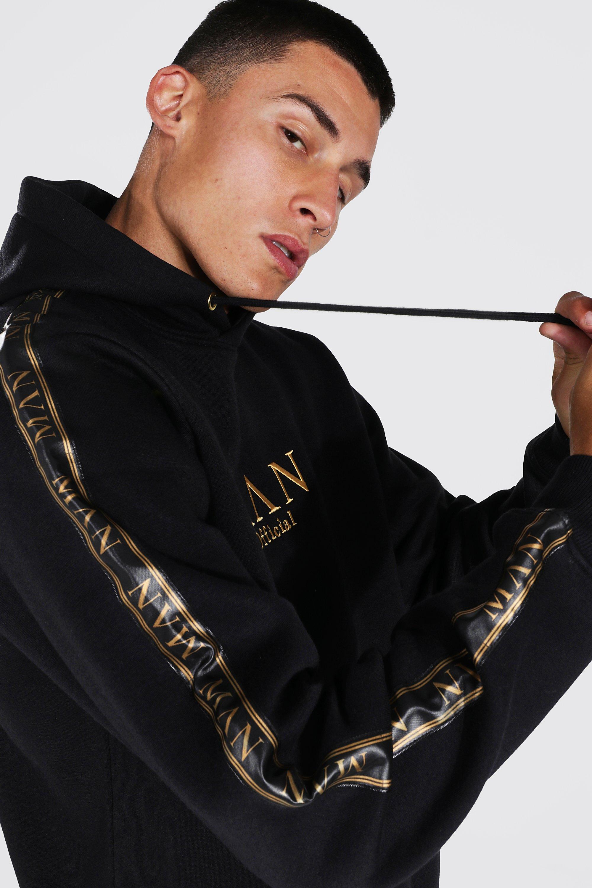 Black and gold hoodie on sale