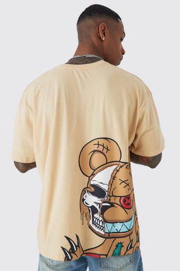 Oversized Ofcl Man Teddy Graphic T-shirt sand