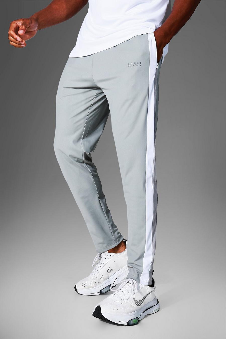 אפור מכנסי טרנינג ספורטיביים לאימונים עם בלוק צבע מסדרת Man image number 1