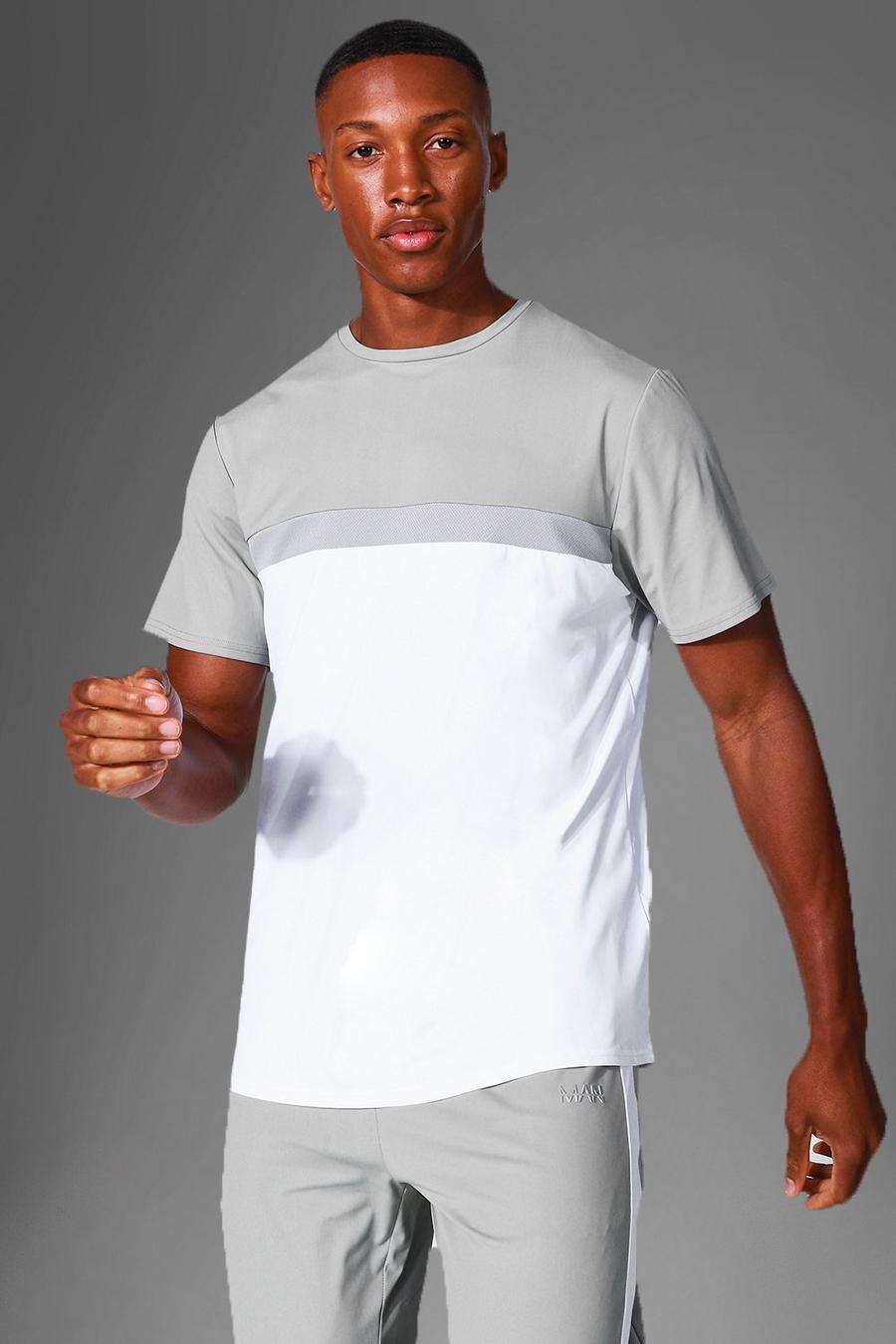 Camiseta MAN Active resistente con colores en bloque, White blanco image number 1