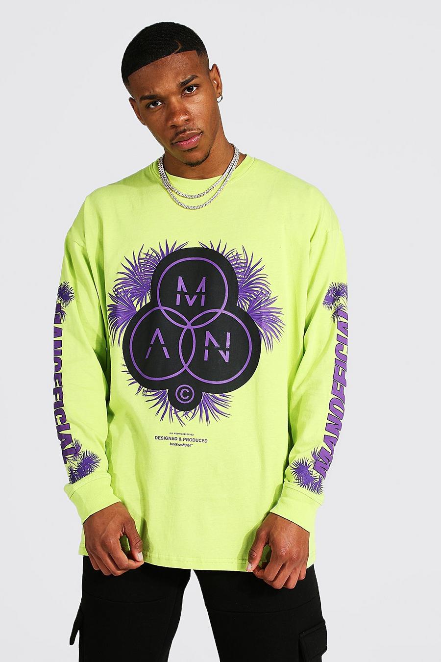 Lime Oversized Man Official Long Sleeve T-shirt image number 1