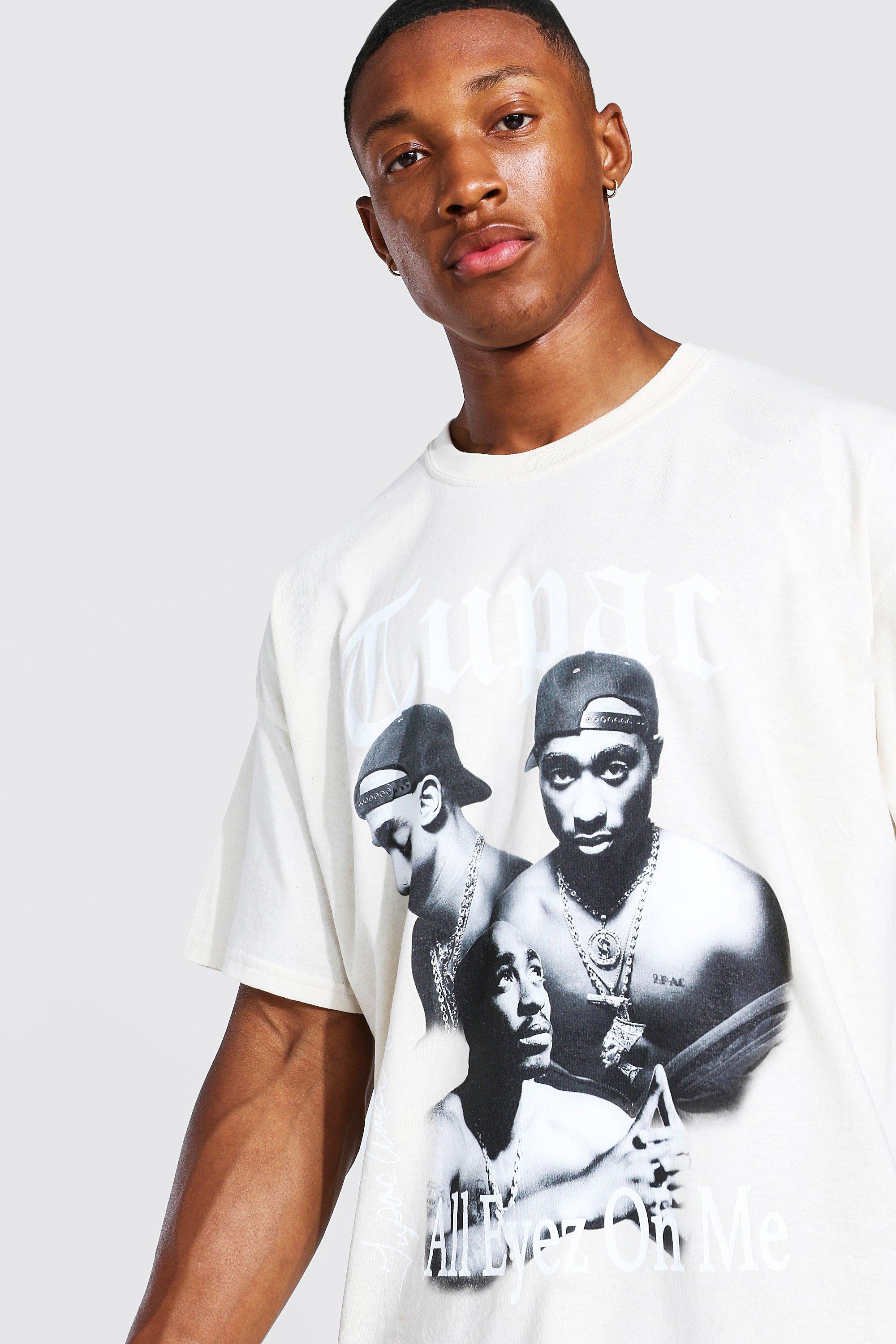 Oversized Tupac License T shirt boohoo