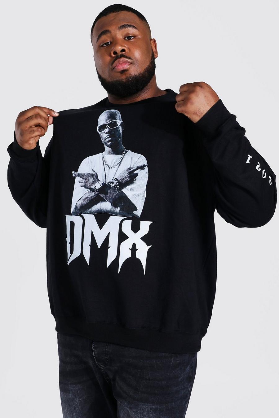 Plus Size Sweatshirt mit In Memory Of Dmx Print, Black image number 1