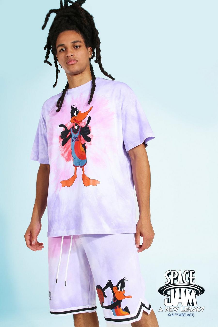 Camiseta oversize de Space Jam - Pato Lucas, Pink rosa image number 1