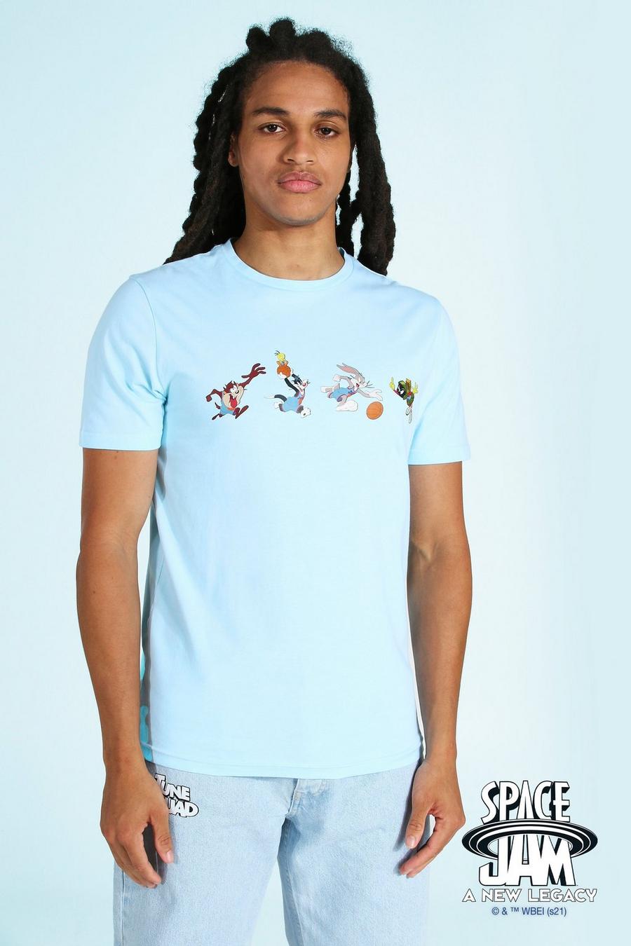 Light blue Space Jam Graphic License T-shirt image number 1