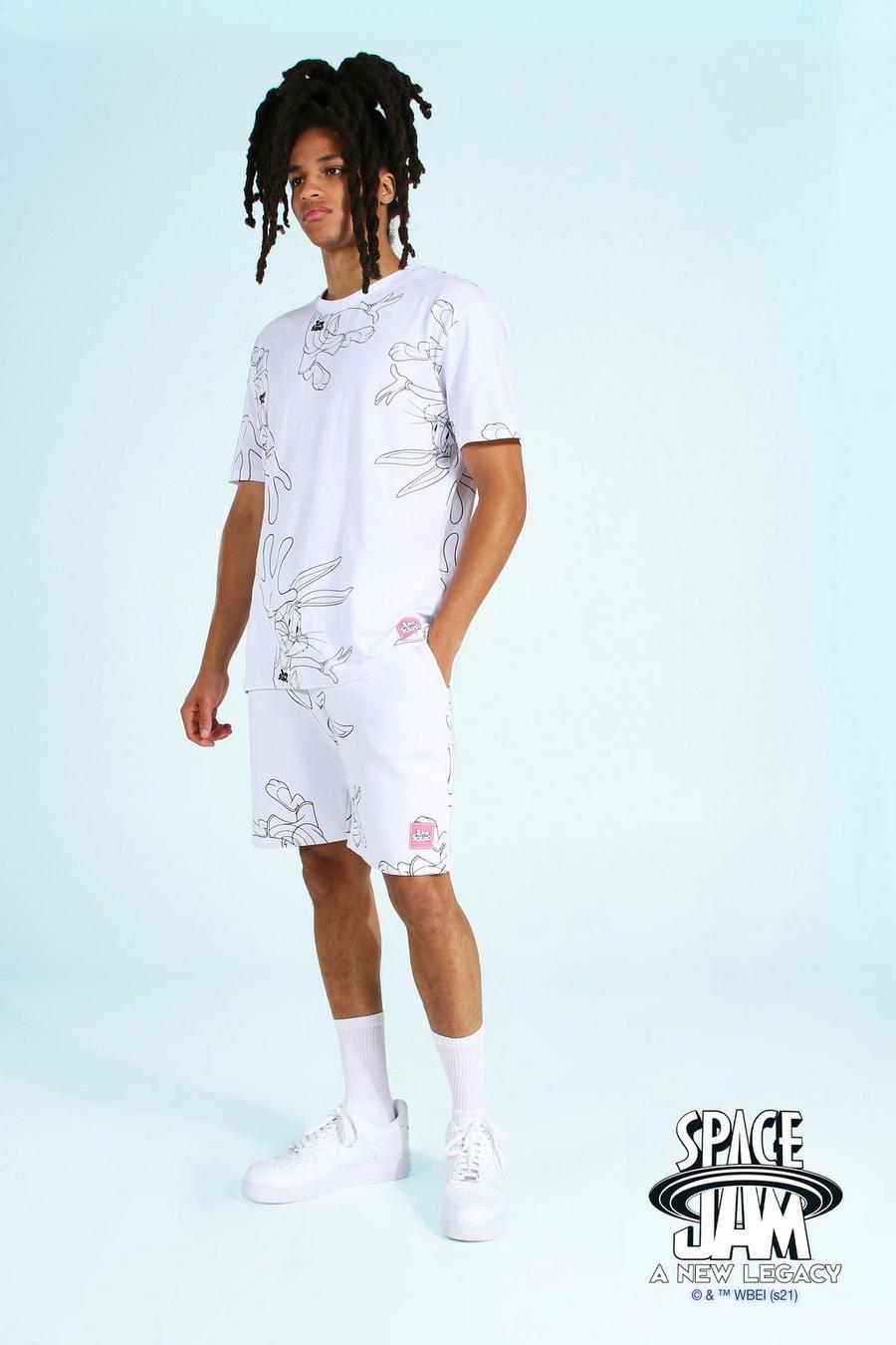 Space Jam Bugs Bunny T-Shirt und Shorts Set, White image number 1
