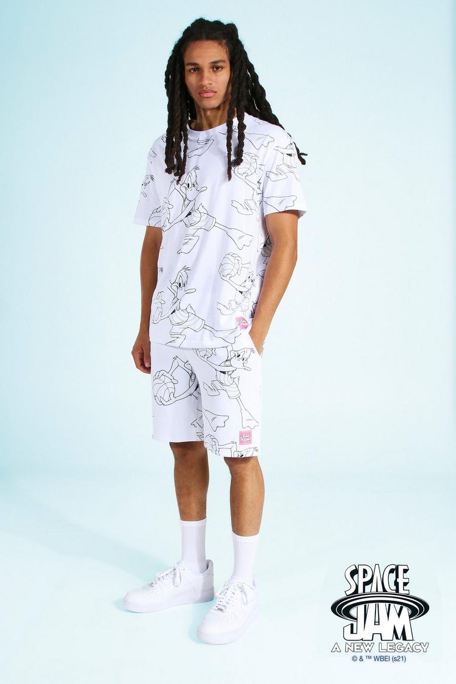 Sapce Jam Daffy T-Shirt und Shorts Set, White blanc image number 1