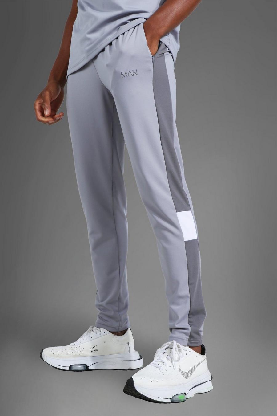 Pantaloni tuta Man Active Gym a blocchi di colore, Light grey gris image number 1