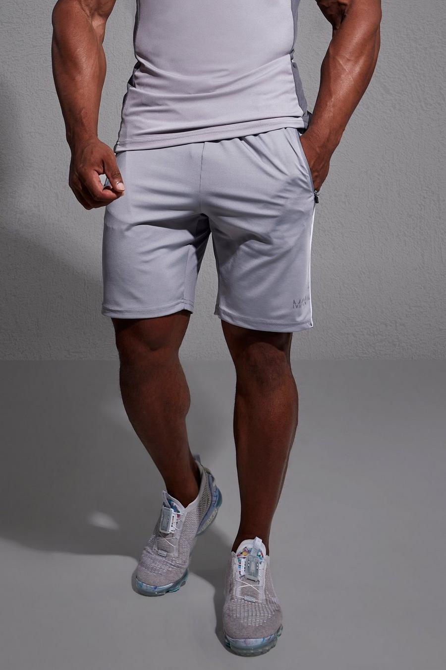 Pantalón corto MAN Active con franja lateral, Grey gris image number 1