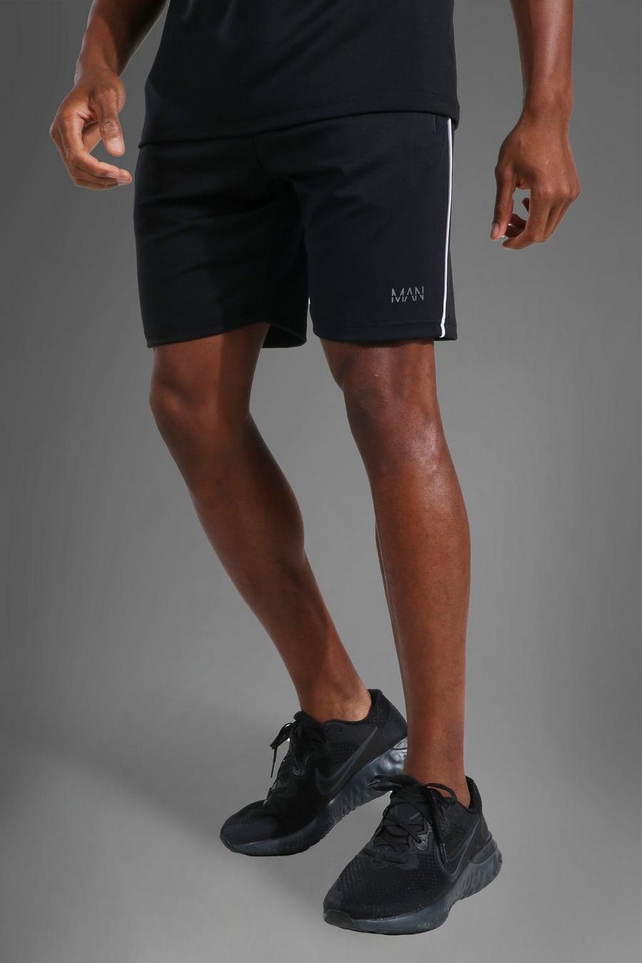 Black Man Active Colour Block Shorts image number 1