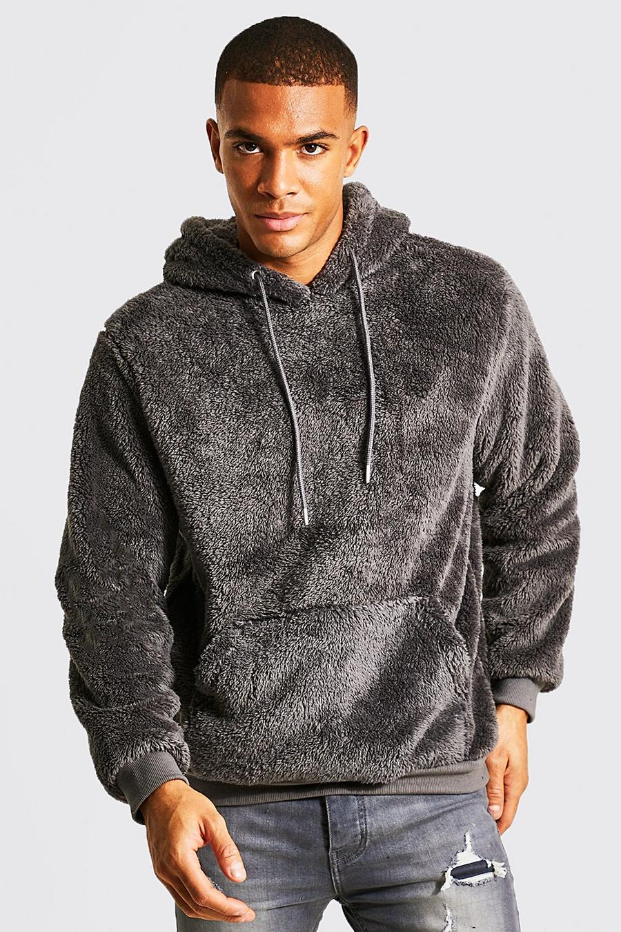 Charcoal grå Borg Over The Head Hoodie image number 1