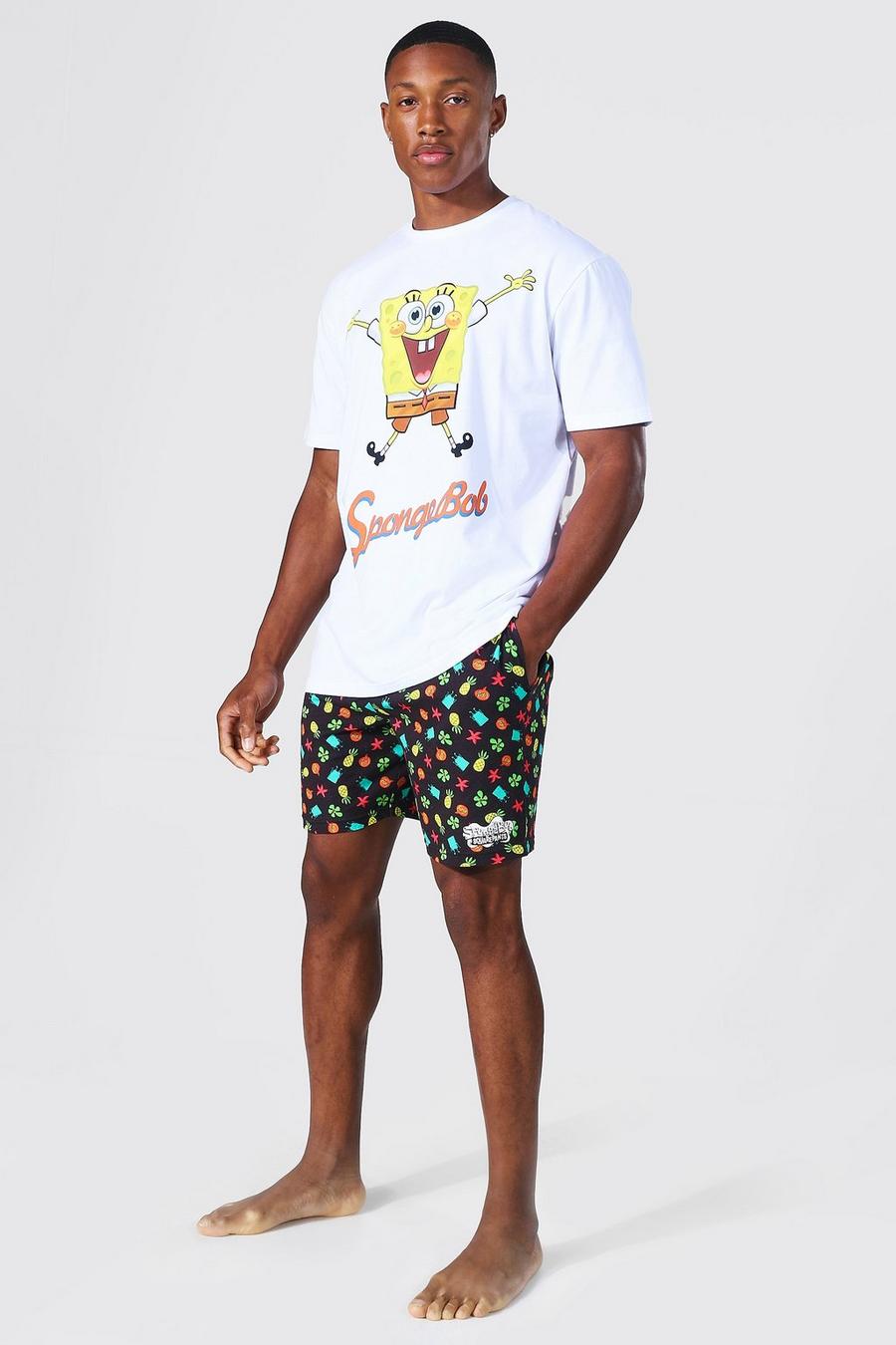 Loungewear-Set mit Spongebob-Print, White image number 1