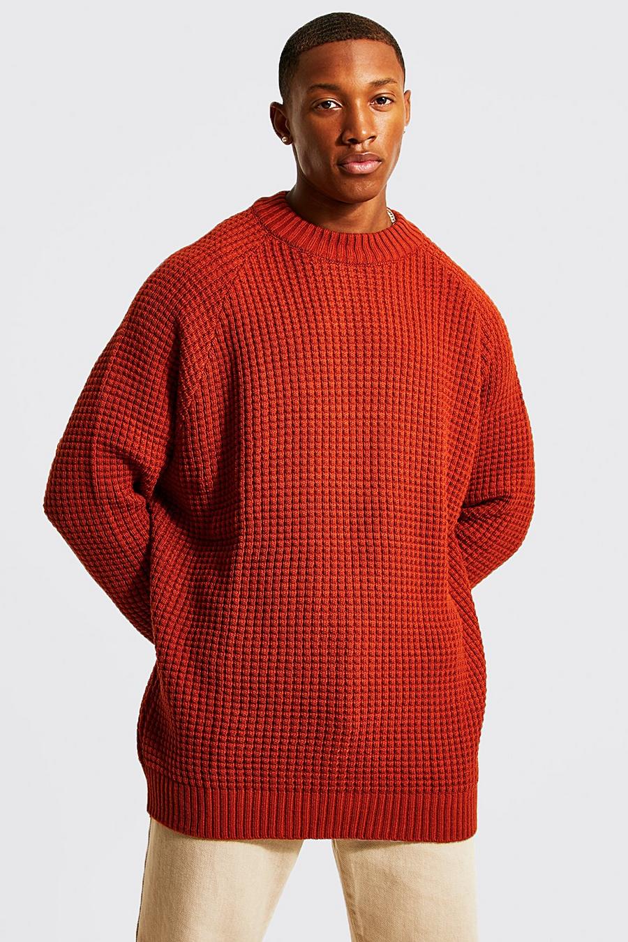 Oversize Raglan-Pullover, Rust orange image number 1