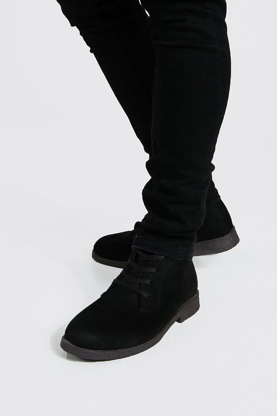 Black Faux Suede Desert Boot image number 1