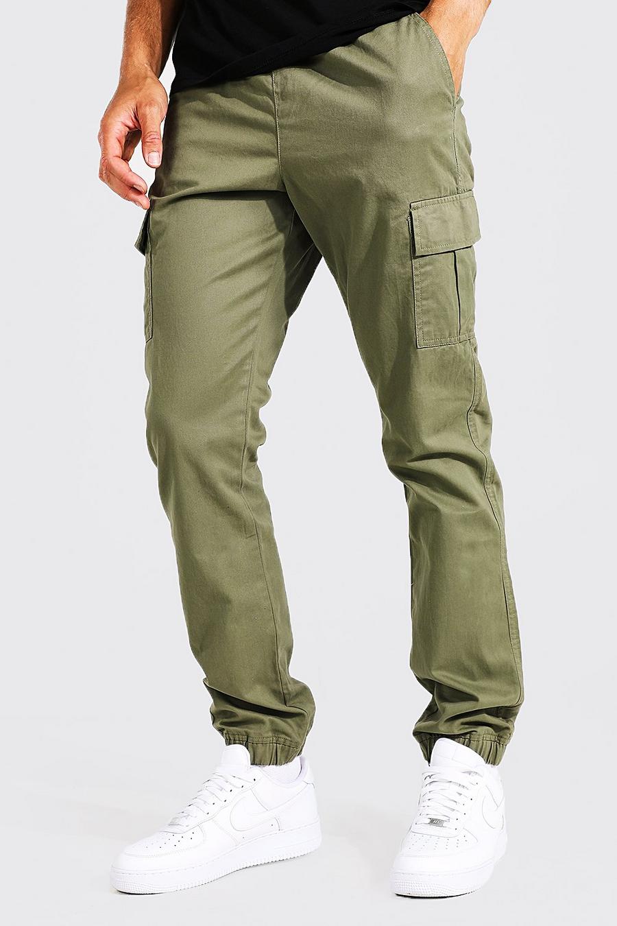 Pantaloni Cargo Tall Regular Fit, Khaki image number 1