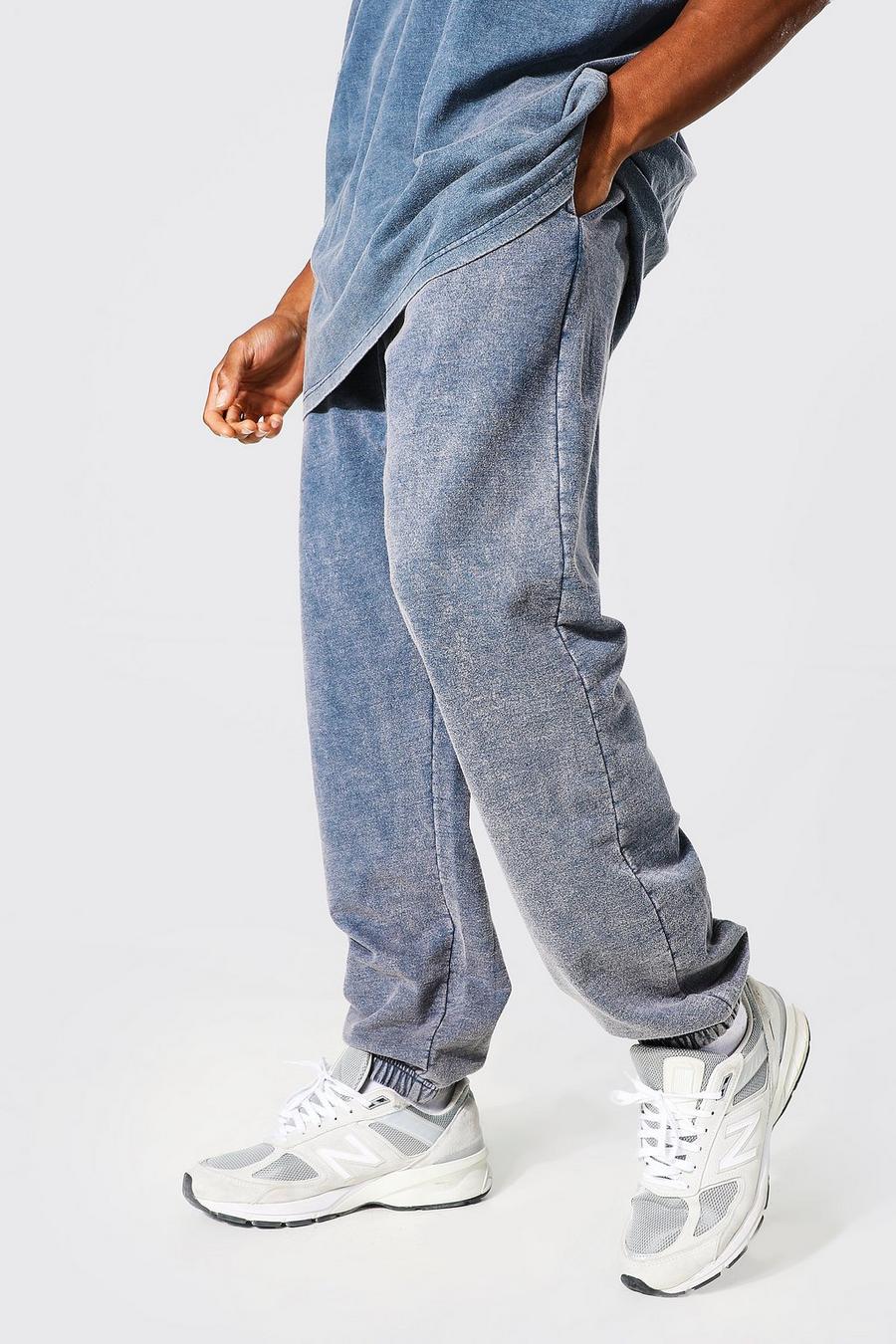 Pantalón deportivo Regular con lavado a la piedra, Navy blu oltremare image number 1