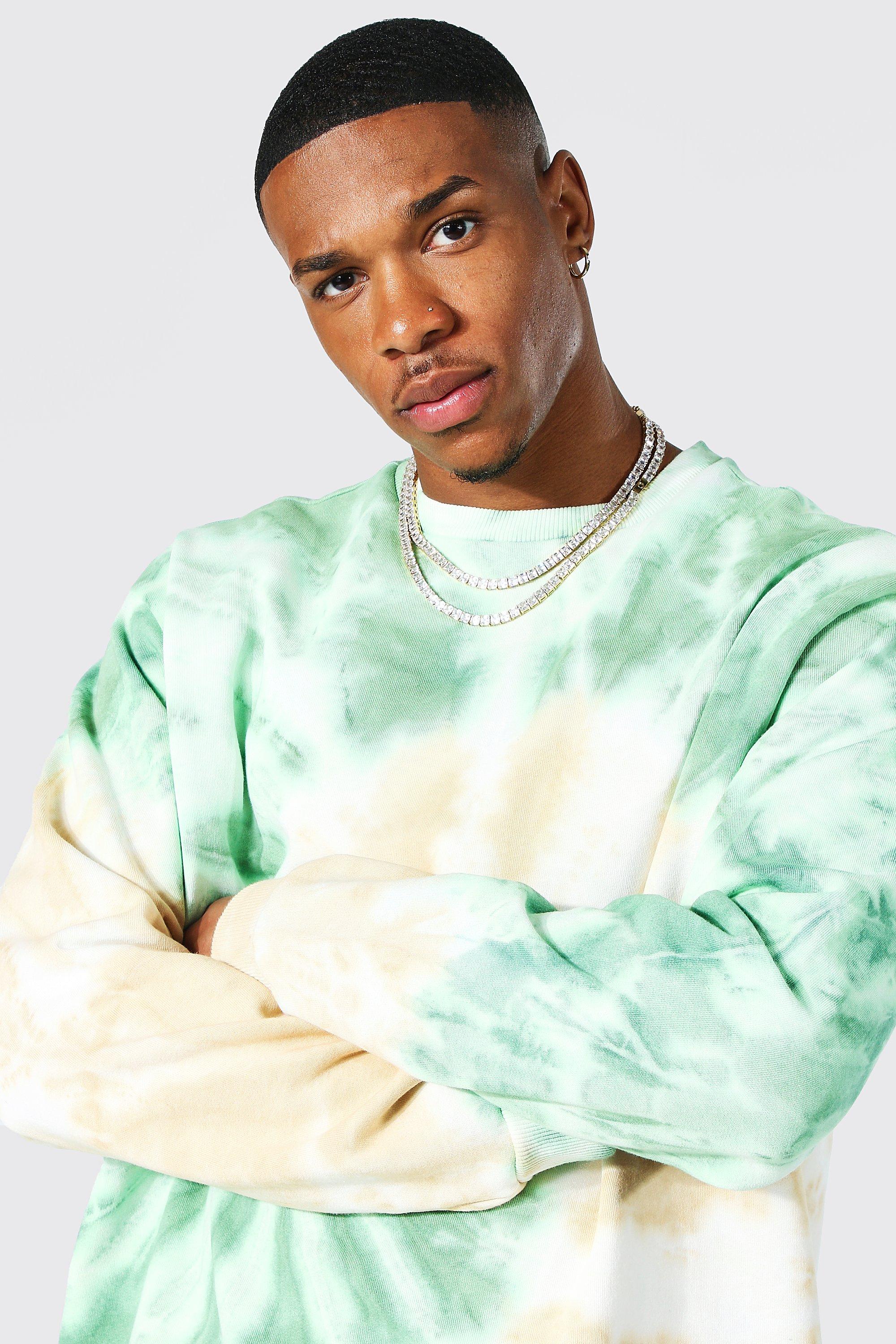 Oversized tie dye crewneck 2024 sweatshirt