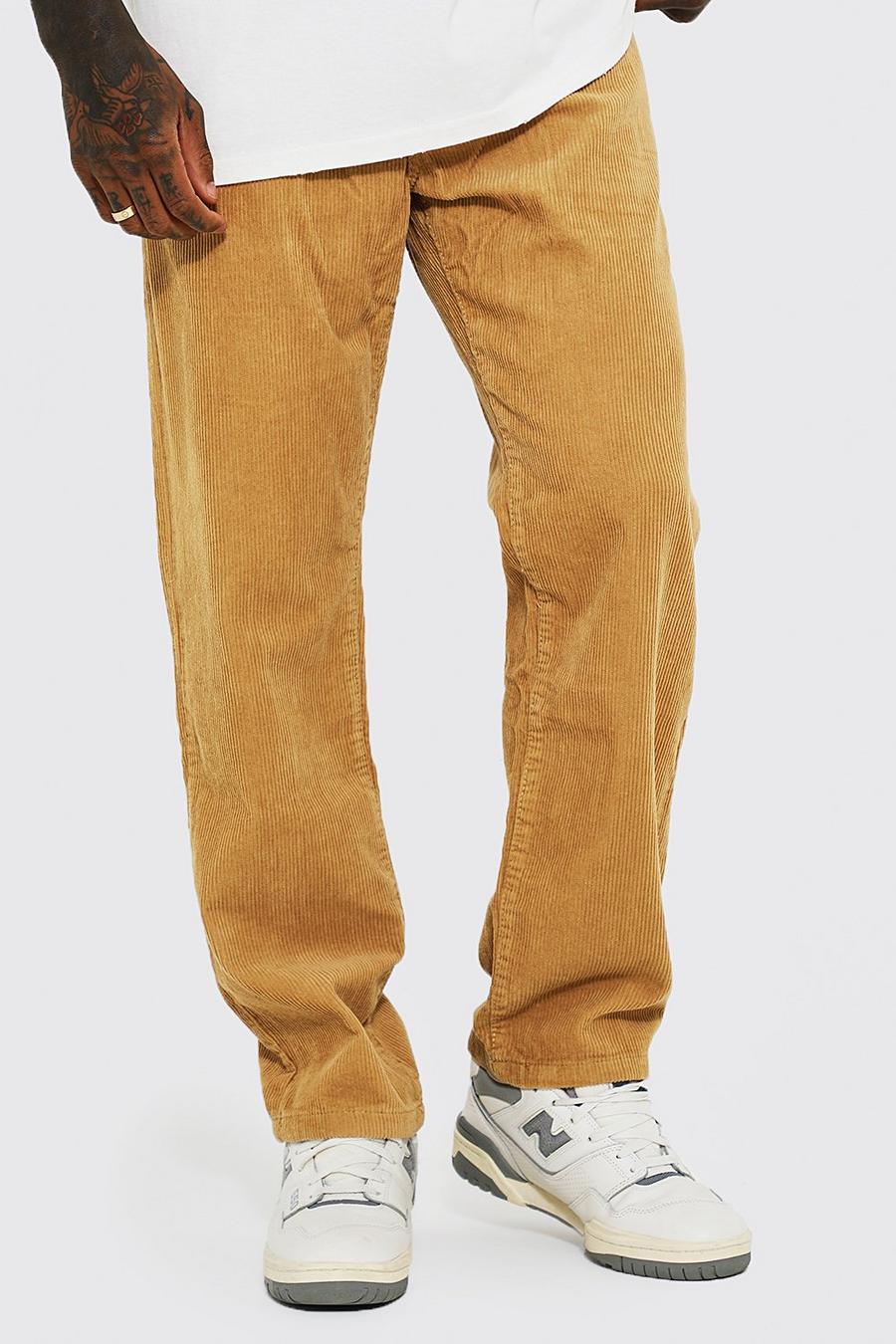 Camel Relaxed Fit Cord Trouser image number 1