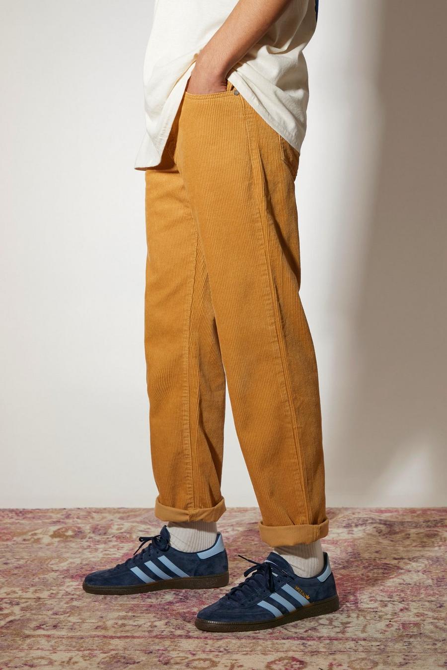 Tan marron Relaxed Fit Cord Trouser