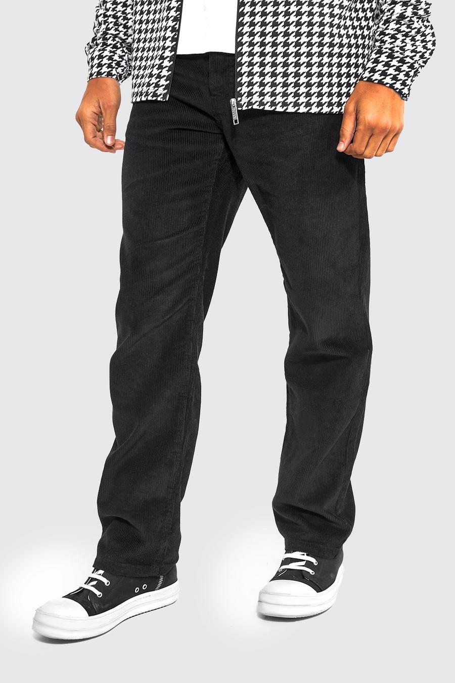 Black svart Relaxed Fit Cord Trouser image number 1