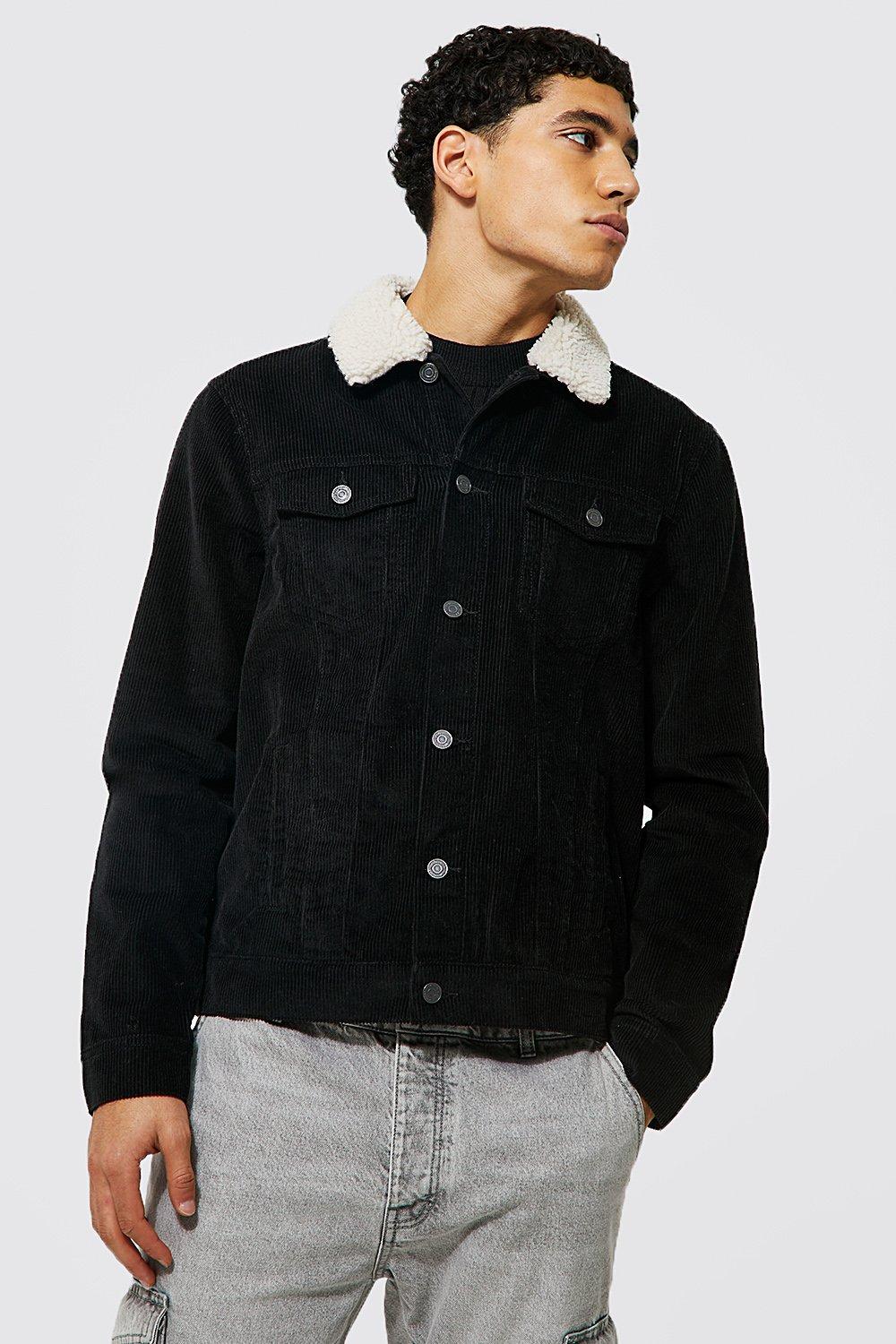 black cord borg jacket