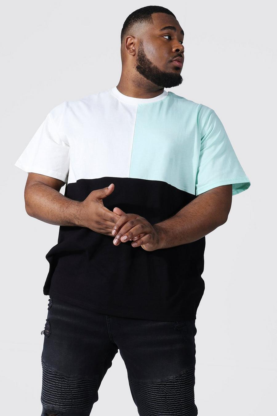 Camiseta Plus con colores en bloque, Mint gerde image number 1