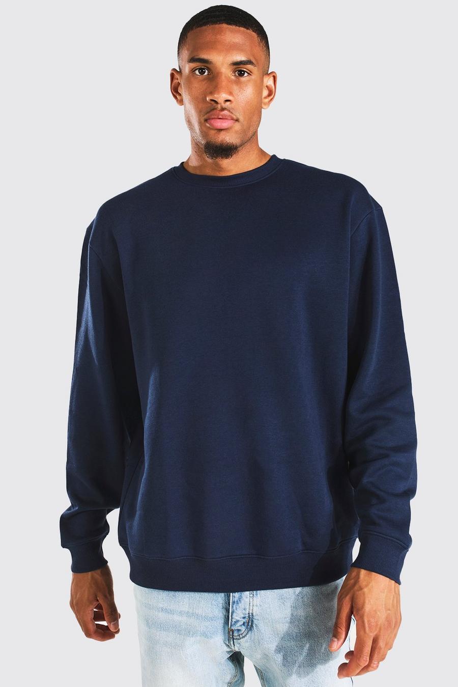 Sudadera Tall oversize de materiales s, Navy image number 1