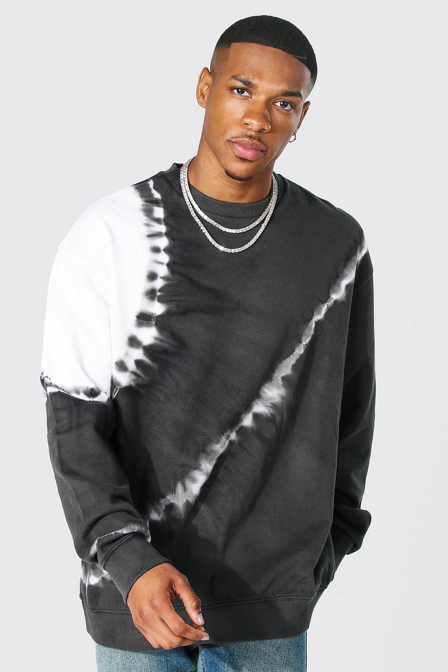Oversize Batik Sweatshirt, Black image number 1