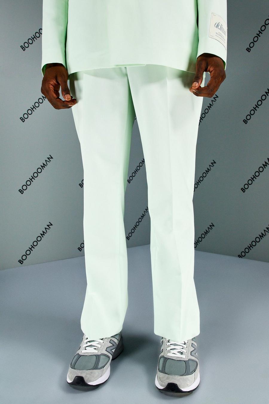Mint Relaxed Fit Suit Trouser With Chain image number 1