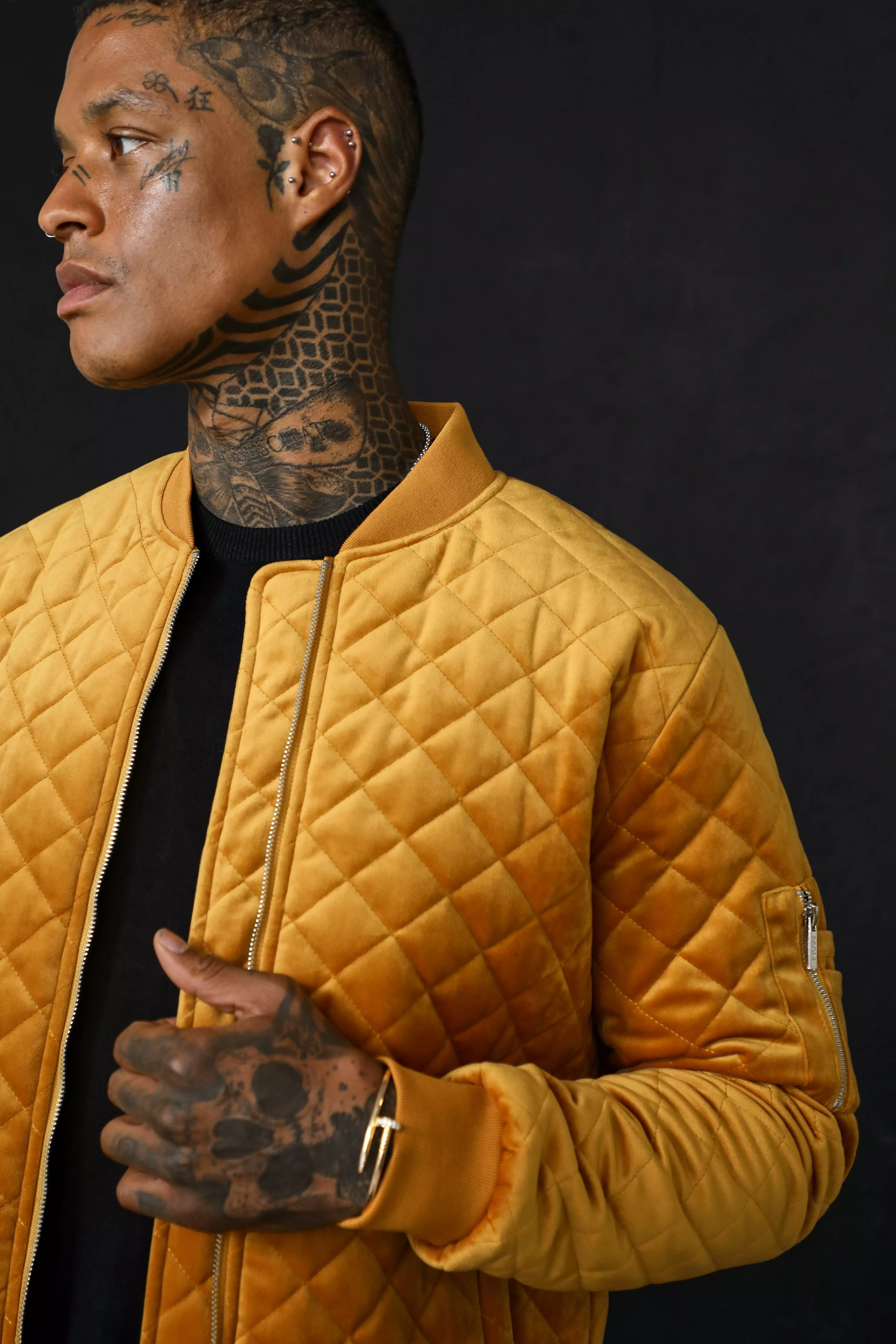 Guess quilted bomber clearance jacket