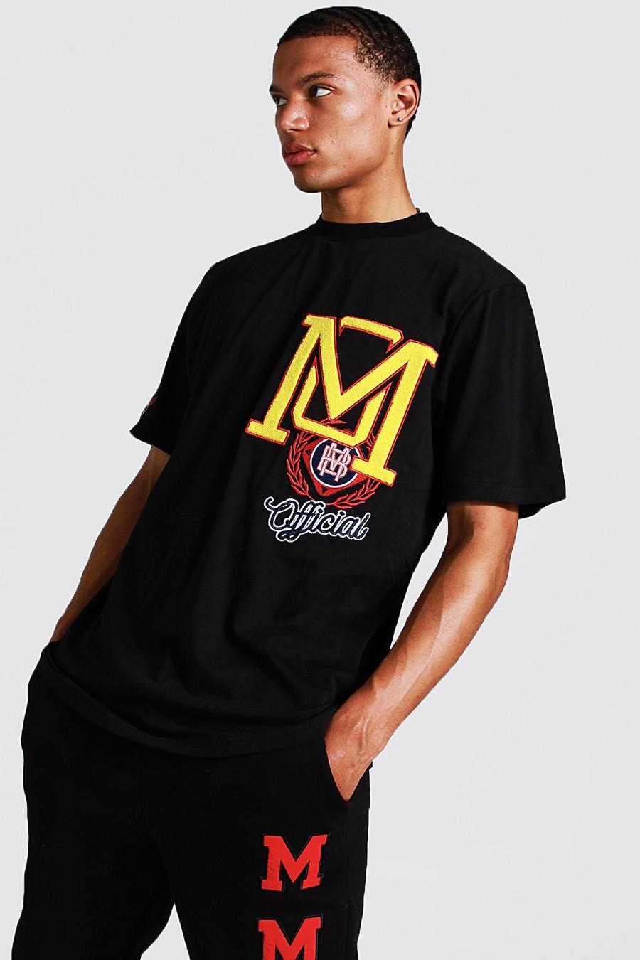 Tall - T-shirt style université américaine - MAN Official, Black image number 1