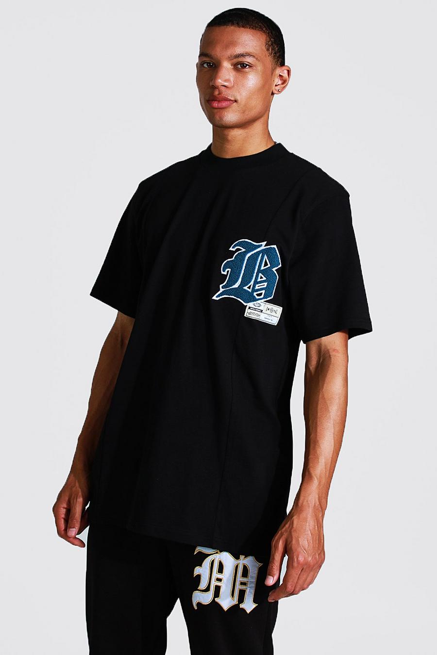 Tall Limited Edition T-Shirt mit Appliques, Black image number 1