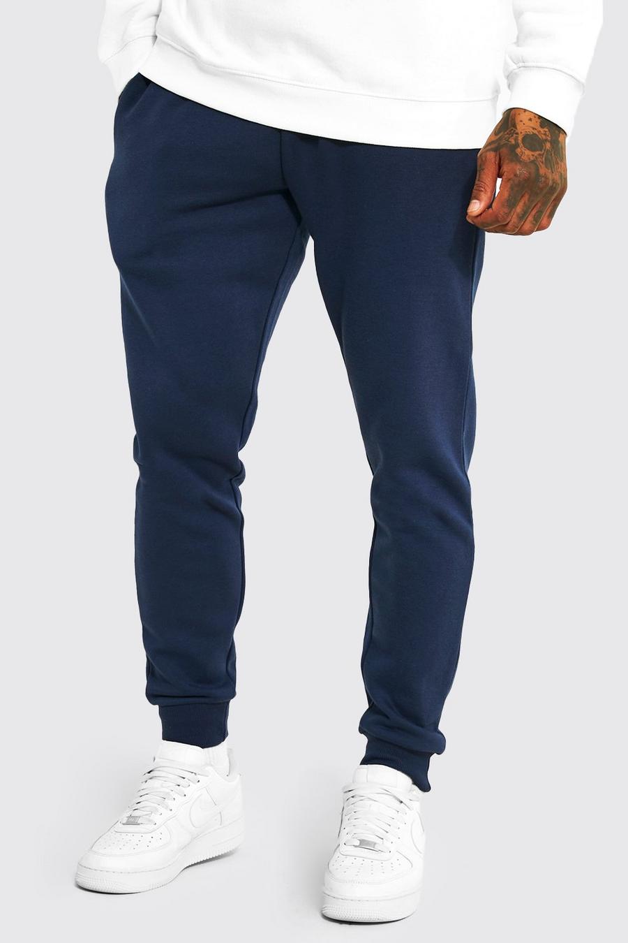 Navy Slim fit joggers  image number 1
