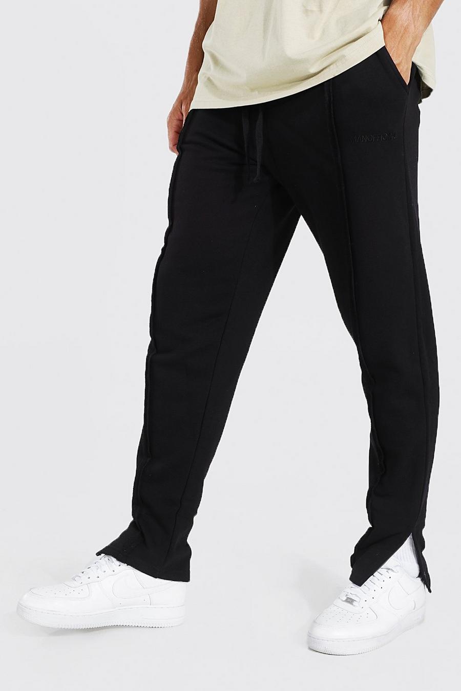 Black Tall Relaxed Fit Man Official Track Pant image number 1