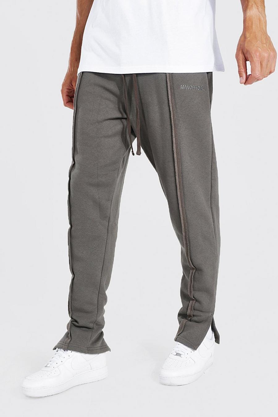 Khaki Tall Relaxed Fit Man Official Track Pant image number 1