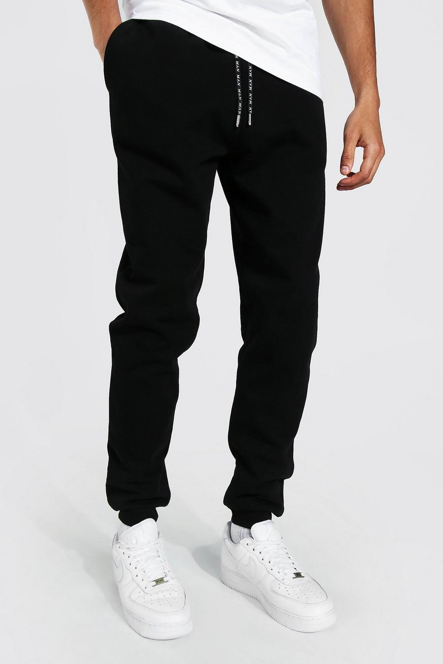 Pantaloni tuta Tall Skinny Fit con fermacorde con logo Man, Black nero image number 1