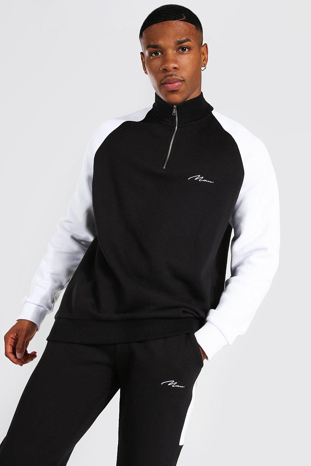 Funnel Neck Contrast Panel Tricot MAN Tracksuit