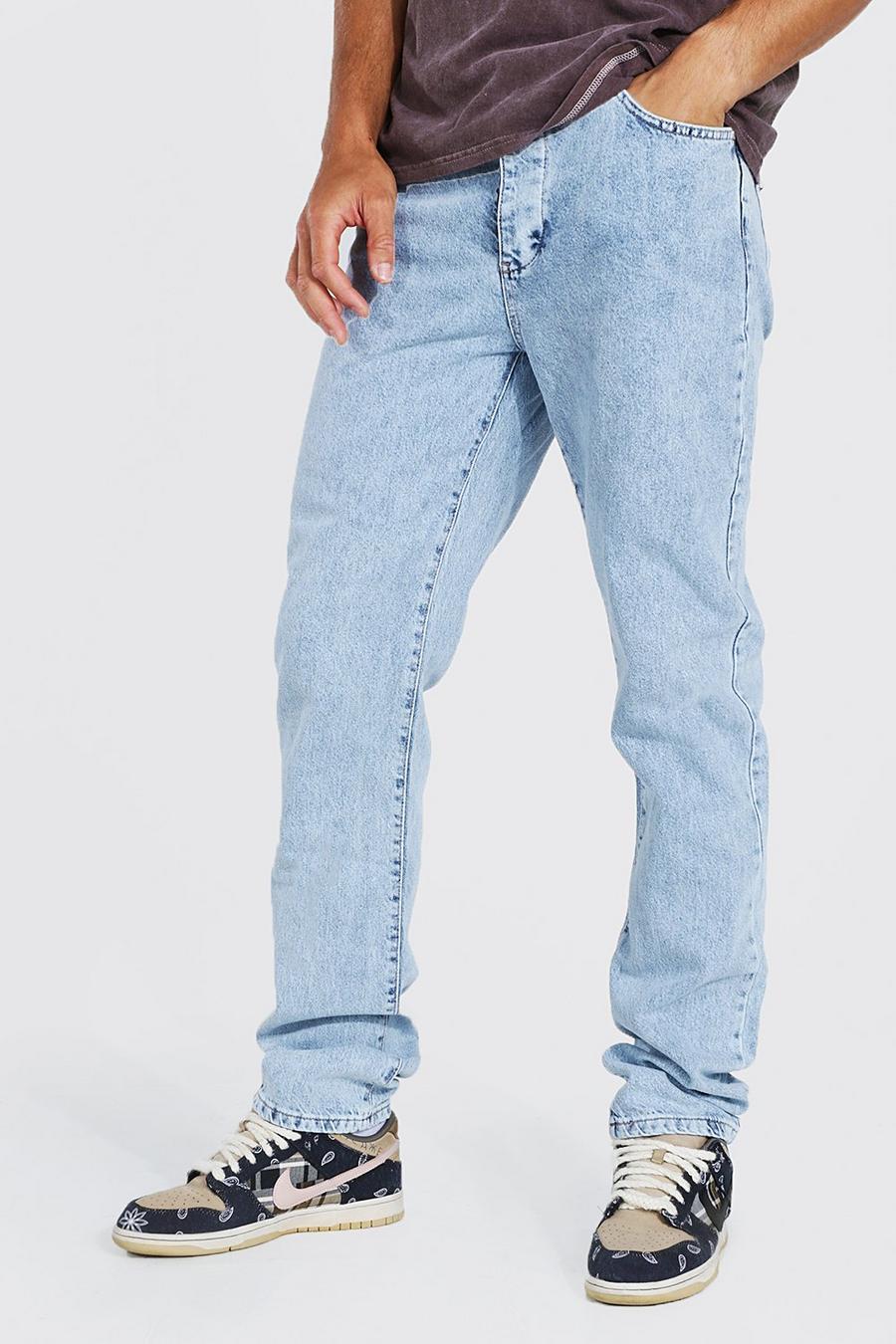 כחול בהיר ג'ינס בגזרה ישרה לנשים גבוהות image number 1