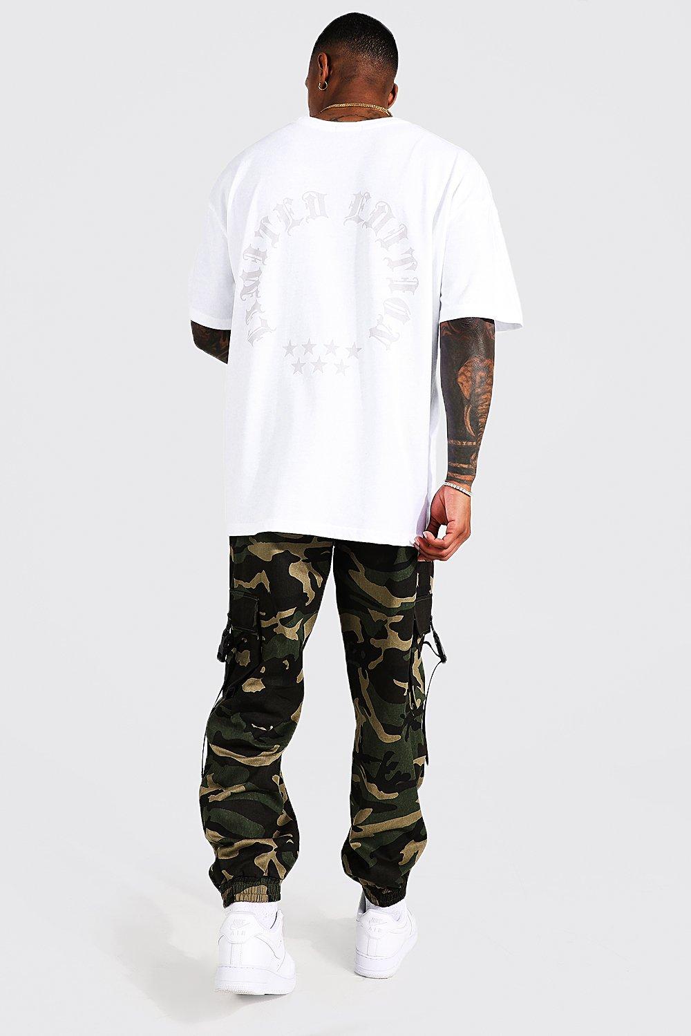 Elastic Waist Relaxed Camo Cargo Jogger