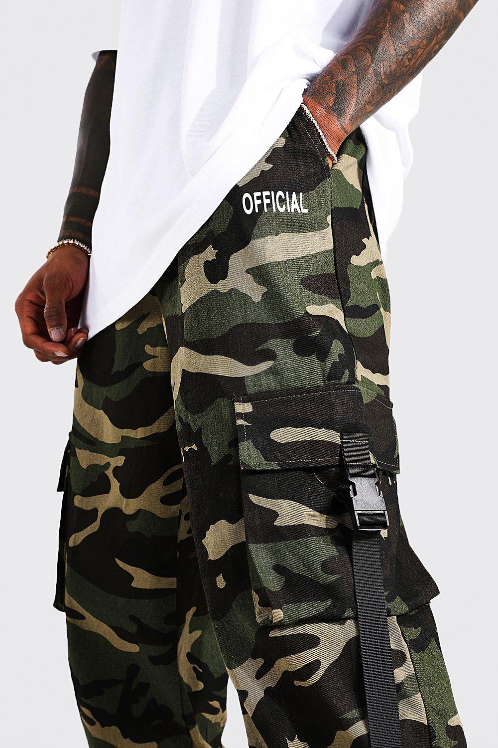 Elastic Waist Relaxed Camo Cargo Jogger