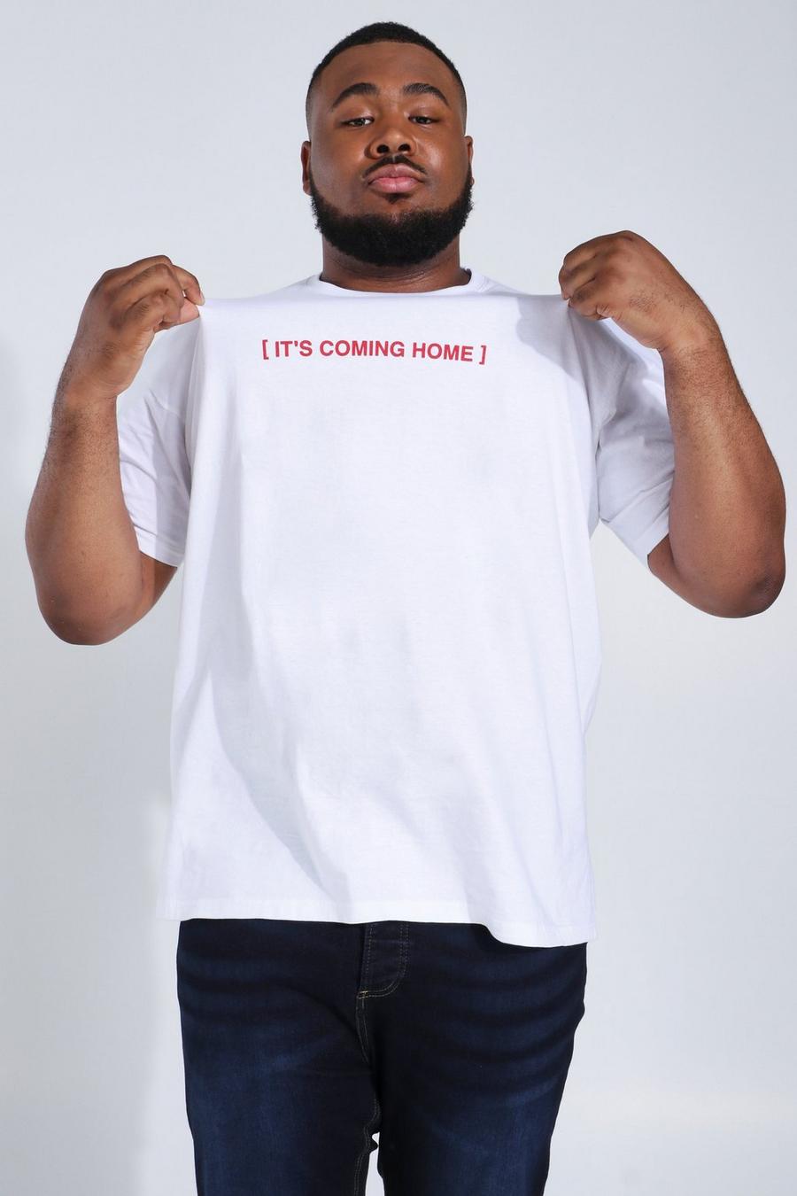 White blanc Plus It's Coming Home T-Shirt image number 1