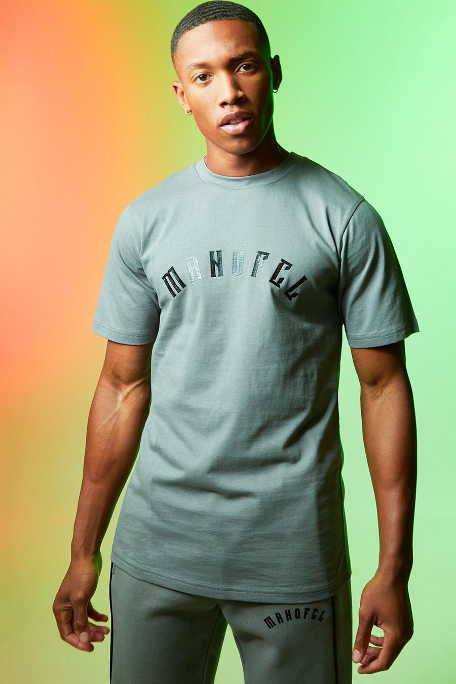 Camiseta MAN ajustada Ofcl, Charcoal gris image number 1