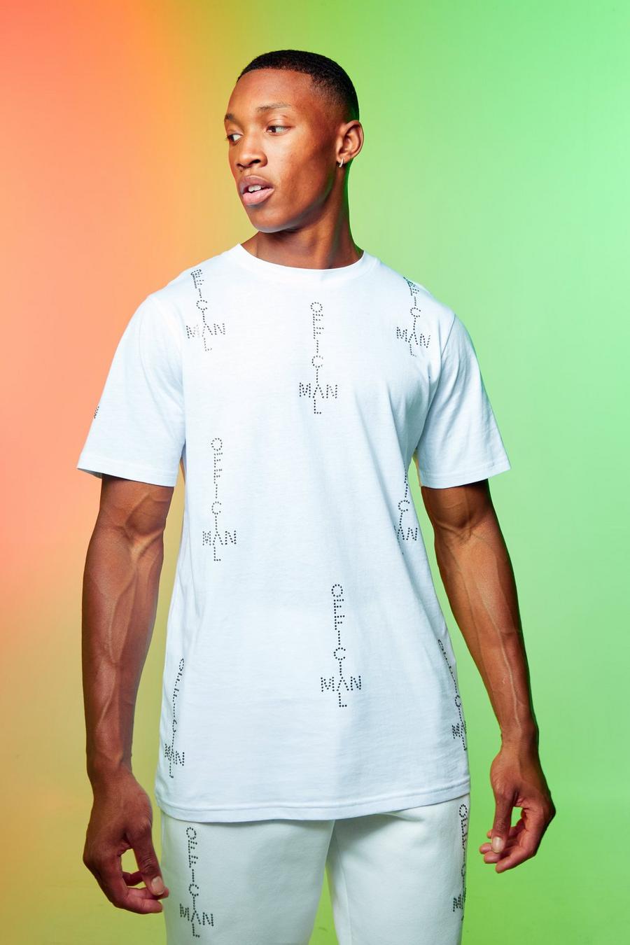 Camiseta MAN Ofcl con incrustaciones, White blanco image number 1