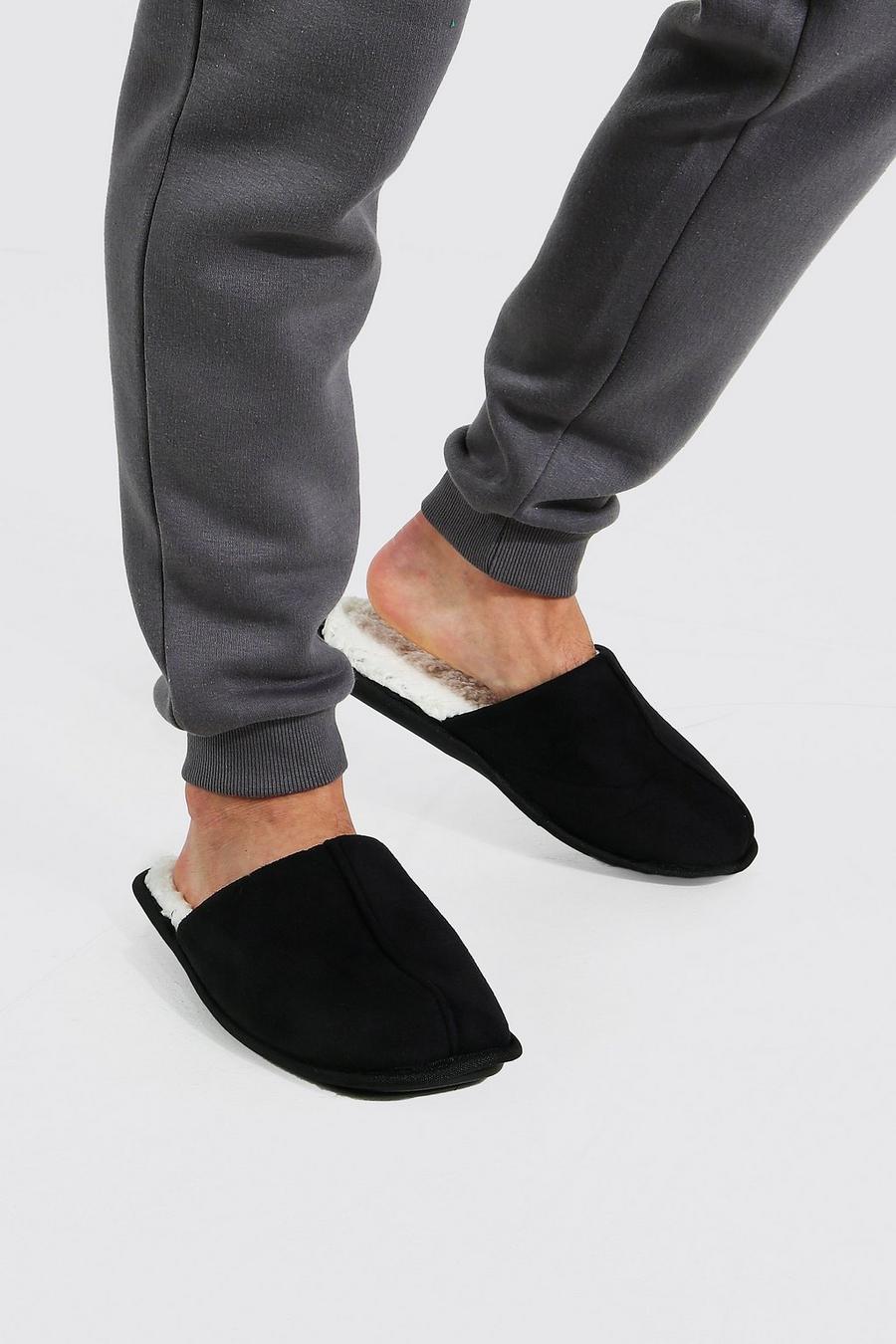 Zapatillas de ante sintético con forro de pelo sintético, Black nero image number 1