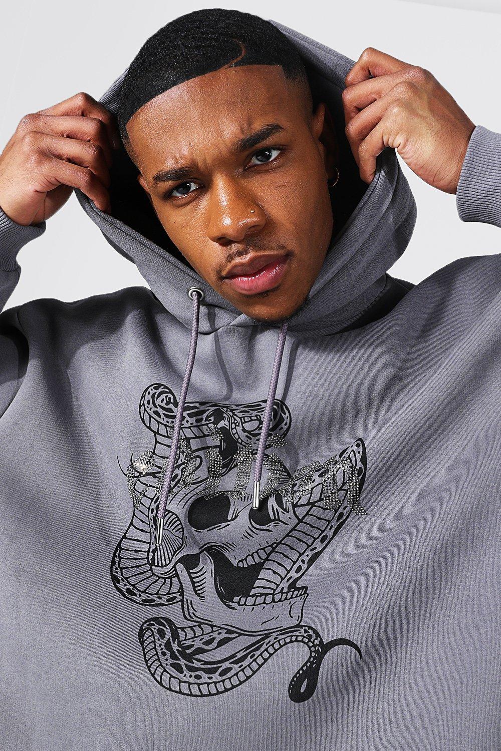 Rhinestone hoodie sale