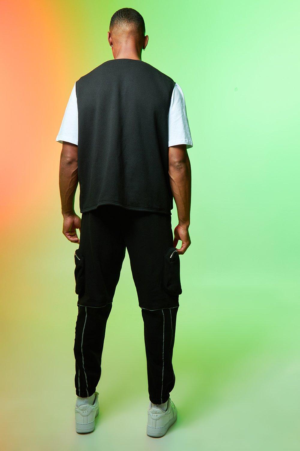Ofcl Man Utility Vest Tracksuit | boohoo USA