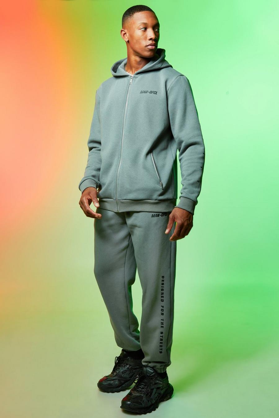 Charcoal grey Man Ofcl Hooded Tracksuit image number 1