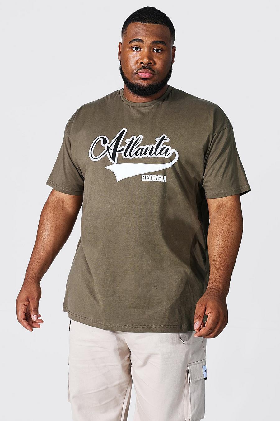 Camiseta Plus universitaria Atlanta, Khaki caqui image number 1